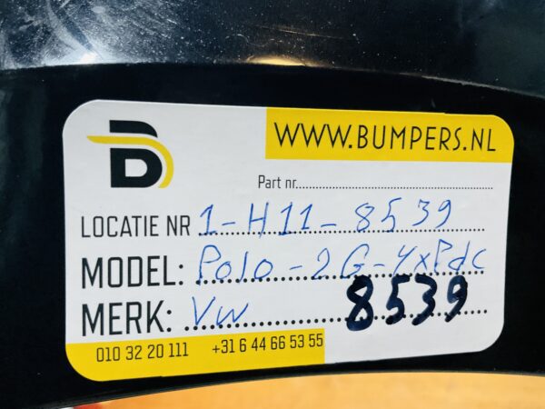 Bumper Volkswagen Polo 2G 2017-2021 2G0807221 4XPdc Voorbumper 1-H11-8539