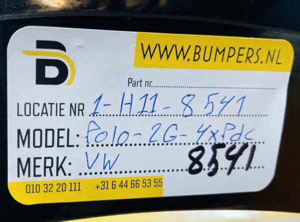 Bumper Volkswagen Polo 2G 2017-2021 2G0807221 4XPdc Voorbumper 1-H11-8541