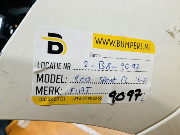 BUMPER Fiat 500 Sport Facelift 2016-2022 VOORBUMPER 2-B8-9097z