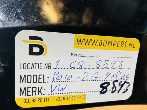 Bumper Volkswagen Polo 2G 2017-2021 2G0807221 4XPdc Voorbumper 1-C8-8543