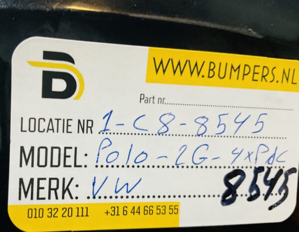Bumper Volkswagen Polo 2G 2017-2021 2G0807221 4XPdc Voorbumper 1-C8-8545