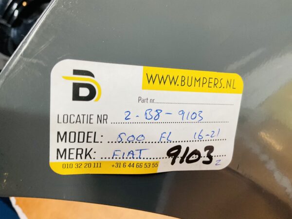 BUMPER Fiat 500 Facelift 2016-2022 VOORBUMPER 2-B8-9103z