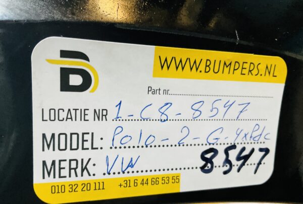 Bumper Volkswagen Polo 2G 2017-2021 2G0807221 4XPdc Voorbumper 1-C8-8547