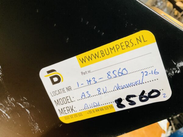 BUMPER Audi A3 8V Normaal KLS 4xpdc 2012-2016 VOORBUMPER 1-H3-8560z