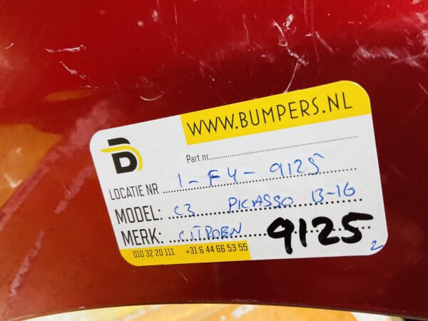 BUMPER Citroen C3 Picasso 2013-2016 VOORBUMPER 1-F4-9125z