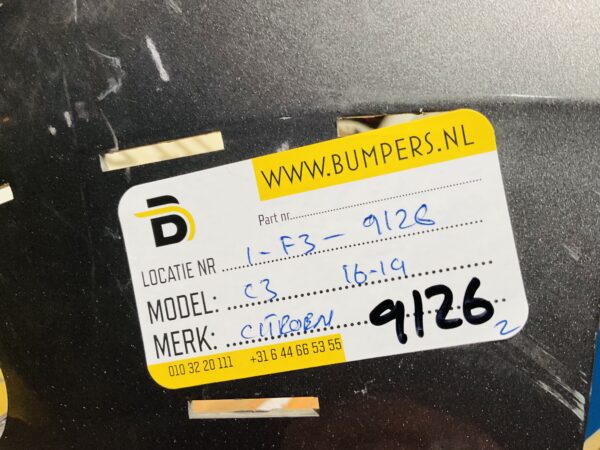 BUMPER Citroen C3 2016-2019 VOORBUMPER 1-F3-9126z