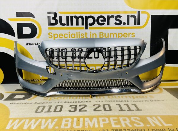 BUMPER Mercedes C Klasse W205 AMG GT Grill 6xpdc 2014-2017 VOORBUMPER 1-A4-8572z