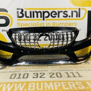 BUMPER Mercedes C Klasse W205 AMG GT Grill 6xpdc 2014-2017 VOORBUMPER 1-A4-8573z