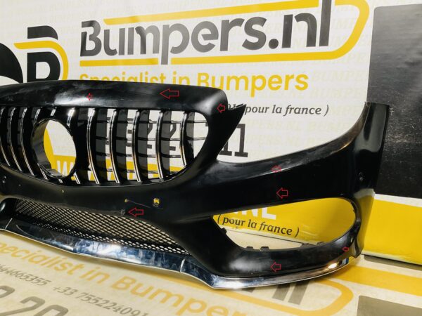 BUMPER Mercedes C Klasse W205 AMG GT Grill 6xpdc 2014-2017 VOORBUMPER 1-A4-8573z
