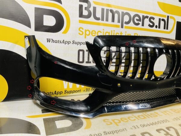 BUMPER Mercedes C Klasse W205 AMG GT Grill 6xpdc 2014-2017 VOORBUMPER 1-A4-8573z