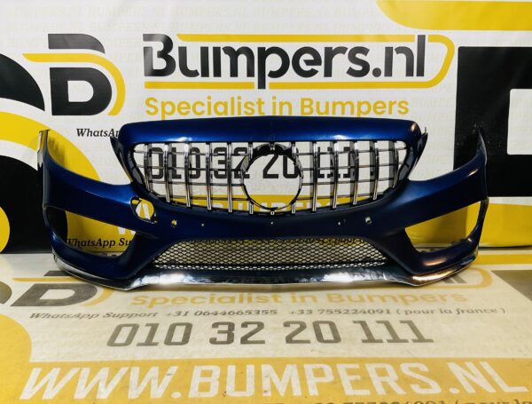 BUMPER Mercedes C Klasse W205 AMG +GT Grill  4xpdc 2014-2017 VOORBUMPER 1-A4-8574z