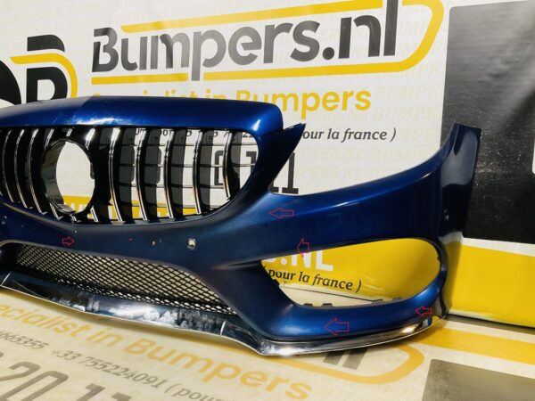 BUMPER Mercedes C Klasse W205 AMG +GT Grill  4xpdc 2014-2017 VOORBUMPER 1-A4-8574z