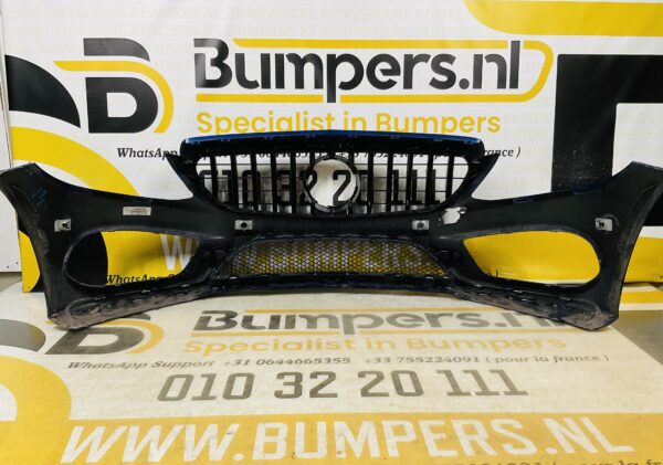 BUMPER Mercedes C Klasse W205 AMG +GT Grill  4xpdc 2014-2017 VOORBUMPER 1-A4-8574z