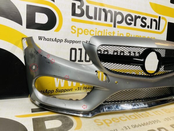 BUMPER Mercedes C Klasse W205 AMG C43 4xpdc 2014-2017 VOORBUMPER 1-A4-8577z