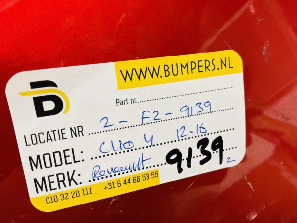 BUMPER Renault Clio 4  2012-2016 VOORBUMPER 2-F2-9139z