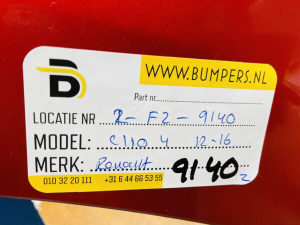 BUMPER Renault Clio 4 2012-2016 VOORBUMPER 2-F2-9140z