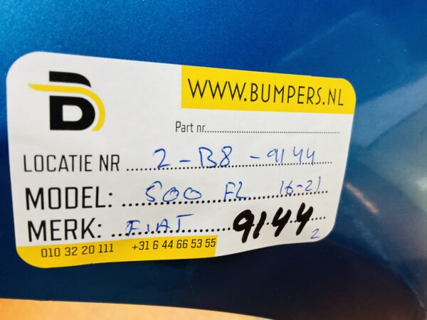 BUMPER Fiat 500 Facelift 2016-2021 VOORBUMPER 2-B8-9144z