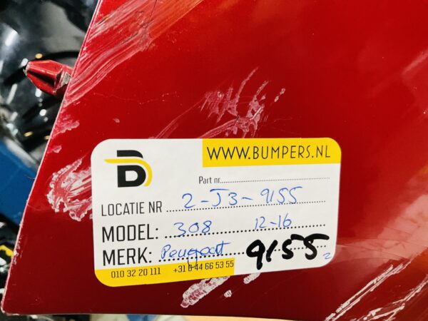 BUMPER Peugeot 308 2012-2016 VOORBUMPER 2-J5-9155z