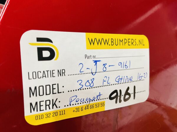 BUMPER Peugeot 308 Facelift Gtline GT-Line 2016-2021 4xpdc VOORBUMPER 2-J8-9161z