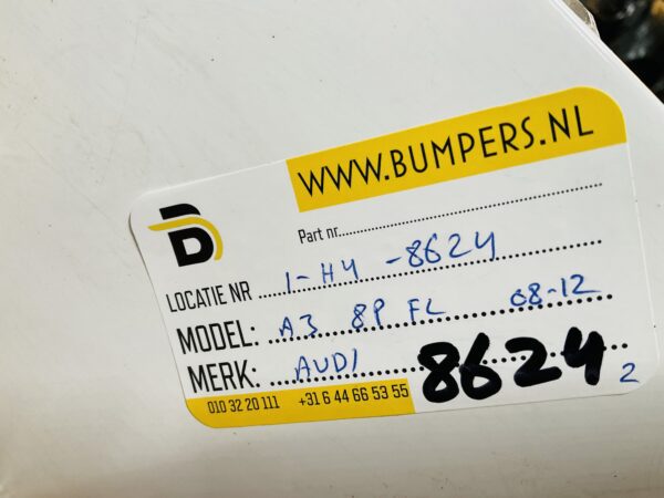 BUMPER Audi A3 8P Facelift 2008-2012 VOORBUMPER 1-H4-8624z