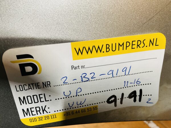 BUMPER Volkswagen Up 2011-2016 VOORBUMPER 2-B2-9191z