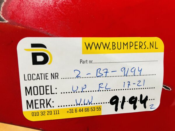 BUMPER Volkswagen Up Facelift 2017-2023 VOORBUMPER 2-B2-9194z
