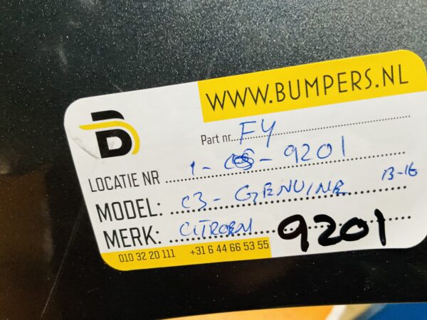 BUMPER Citroen C3 Facelift 2013-2016 VOORBUMPER 1-F4-9201z