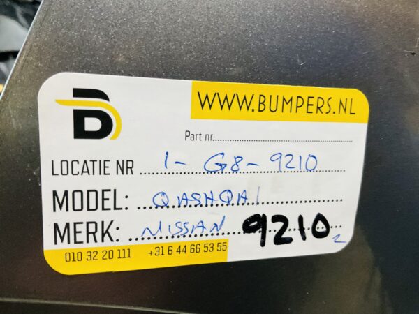 BUMPER Nissan Qashqai J10 2010-2016 62022BR10H VOORBUMPER 1-G8-9210z