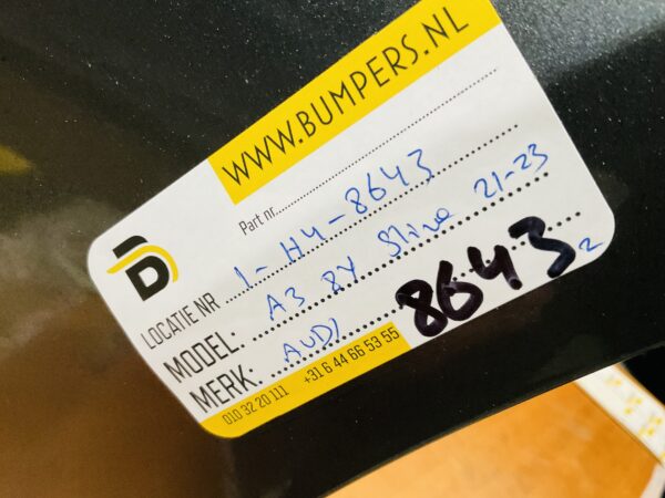 BUMPER Audi A3 8Y Sline S-Line KLS 2021-2023 VOORBUMPER 1-H4-8643z