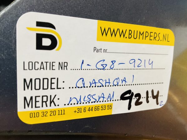 BUMPER Nissan Qashqai VOORBUMPER 1-G8-9214z
