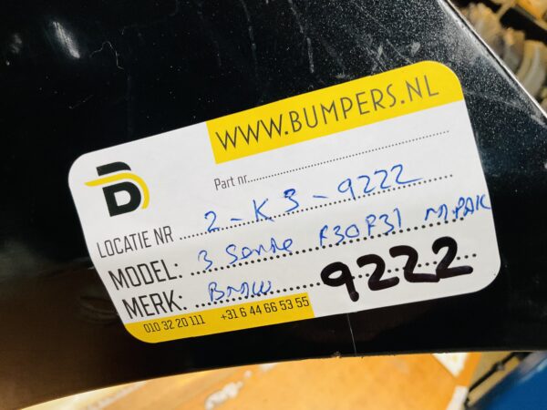 BUMPER BMW 3 Serie F30 F31 MPakket M-Pakket 4xpdc VOORBUMPER 2-K3-9222z