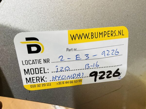 BUMPER Hyundai i20 2013-2016 VOORBUMPER 2-E3-9226z