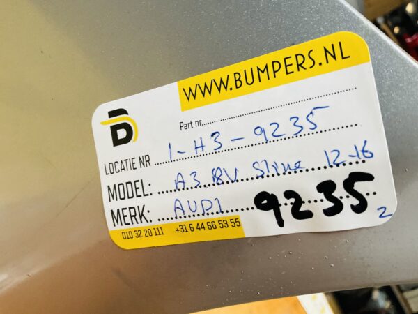 BUMPER Audi A3 8V Normaal kls 2012-2016 VOORBUMPER 1-H3-9235z