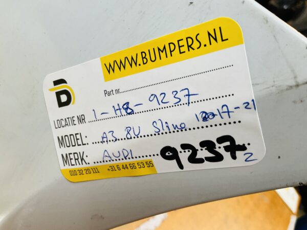 BUMPER Audi A3 8V Normaal kls 4xpdc 2017-2021 VOORBUMPER 1-H8-9237z