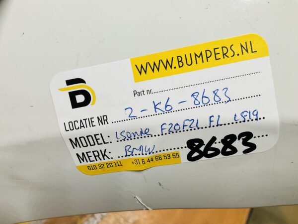 BUMPER BMW 1 Serie F20 F21 Sportline Facelift  2015-2019 VOORBUMPER 2-K6-8683z