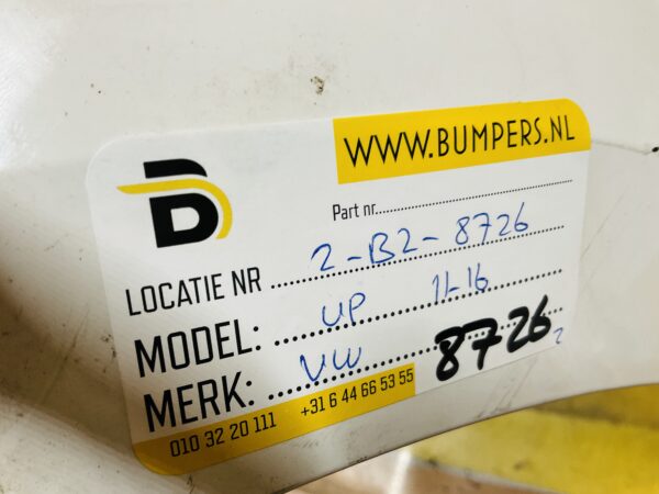 BUMPER Volkswagen UP 2011-2016 VOORBUMPER 2-B2-8726z