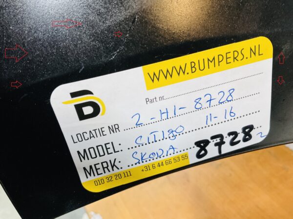 BUMPER Skoda Citigo 2011-2017 VOORBUMPER 2-H1-8728z