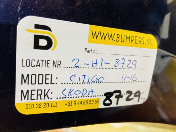 BUMPER Skoda Citigo  2011-2017 VOORBUMPER 2-H1-8729z