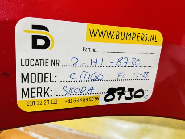 BUMPER Skoda Citigo Facelift 2017-2023 VOORBUMPER 2-H1-8730z