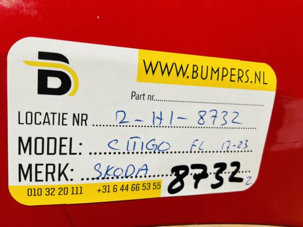 BUMPER Skoda Citigo Facelift 2017-2023 VOORBUMPER 2-H1-8732z
