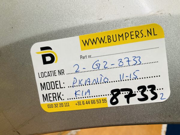 BUMPER Kia Picanto  2011-2015 VOORBUMPER 2-G2-8733z