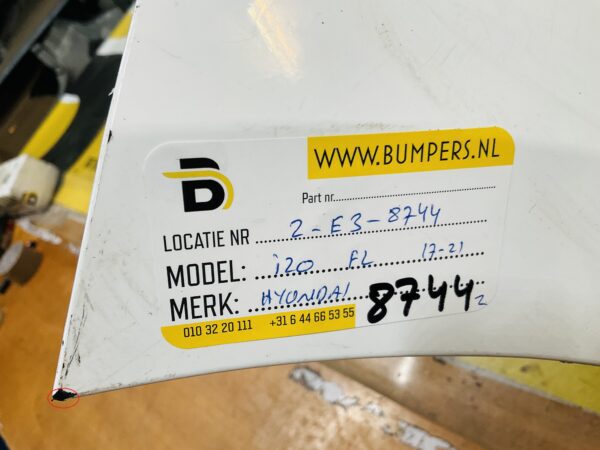 BUMPER Hyundai i20 Facelift 2017-2021 VOORBUMPER 2-E3-8744z
