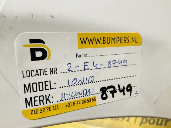 BUMPER Hyundai Ioniq  VOORBUMPER 2-E4-8749z