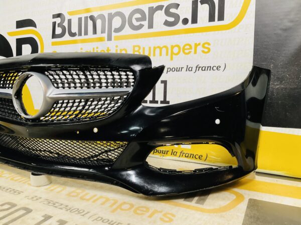 BUMPER Mercedes C Klasse W205 Normaal 6xpdc Diamond Grill 2014-2017 VOORBUMPER 1-A4-8769z