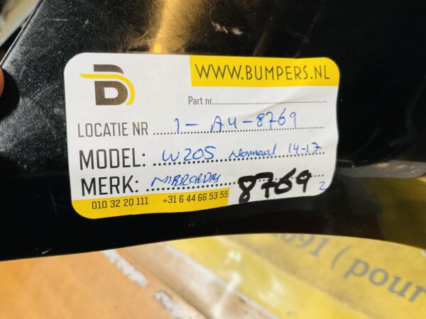 BUMPER Mercedes C Klasse W205 Normaal 6xpdc Diamond Grill 2014-2017 VOORBUMPER 1-A4-8769z