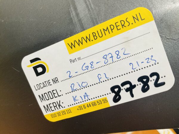 BUMPER Kia Rio Facelift 2021-2023 VOORBUMPER 2-G8-8782z