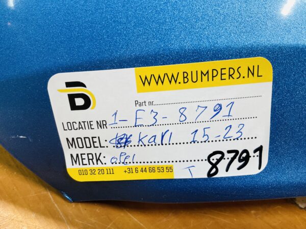 Bumper Opel Karl 2014-2023 42346897 Achterbumper 1-E3-8791R