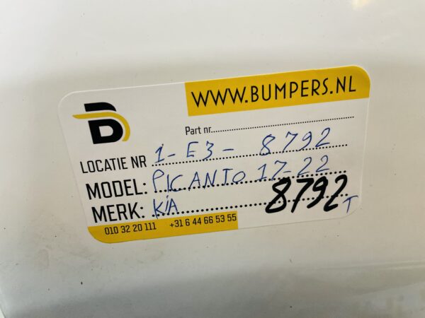 Bumper Kia Picanto 2017-2022 86611-G6000 Achterbumper1-E3-8792R