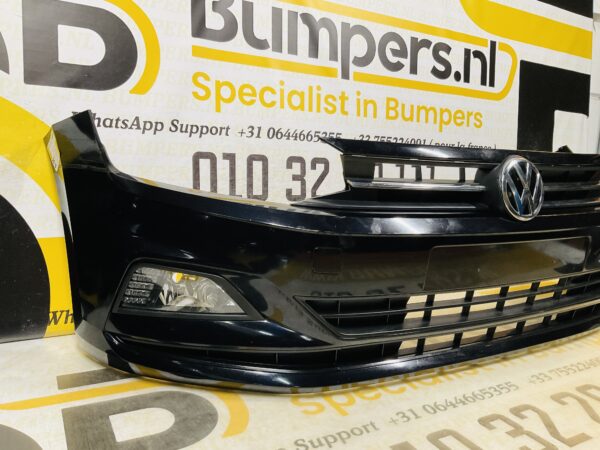 BUMPER Volkswagen Polo 2G +Mistlamp Grill  2017-2021 VOORBUMPER 1-C3-8818z