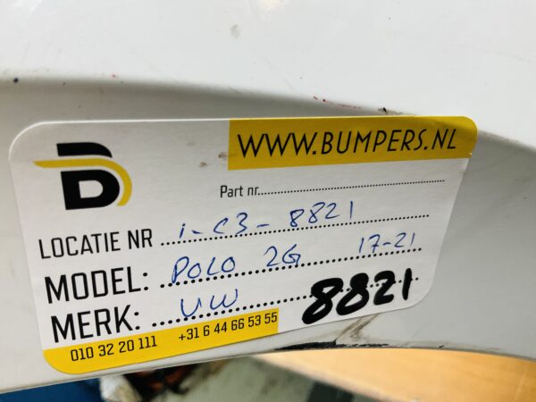 BUMPER Volkswagen Polo 2G + Grill 4xpdc 2017-2021 VOORBUMPER 1-C3-8821z